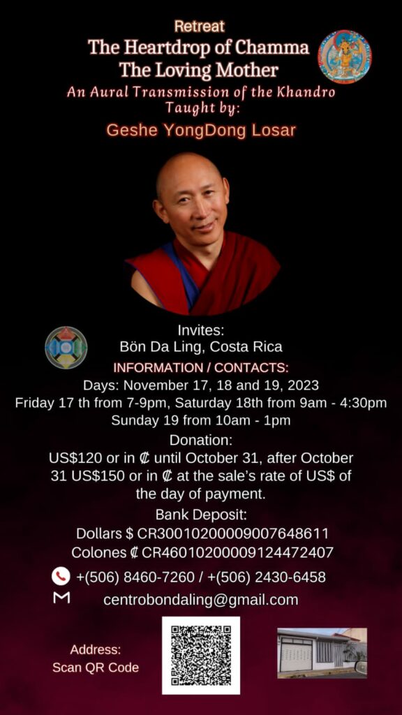 Poster for Bon Buddhist Heart Drop Retreat